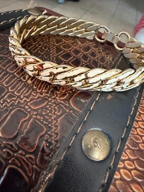 Gold-Tone Men's Chain Bracelet - Classic Cuban Link